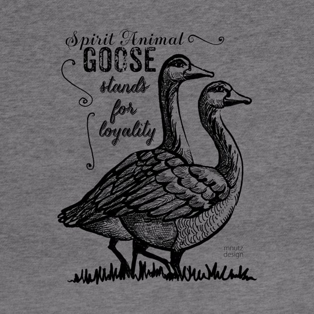 Spirit animal - Goose - black by mnutz